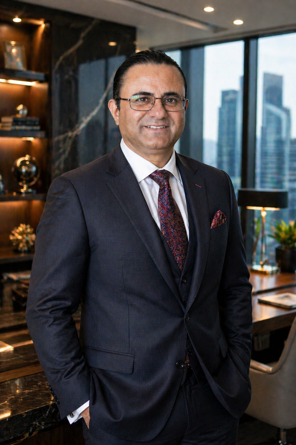 Hemant Kumar Sharma in a professional consulting office setting